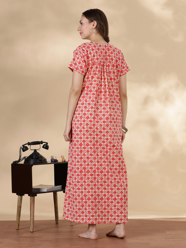 Coral pure cotton lightweight sleepwear for women online