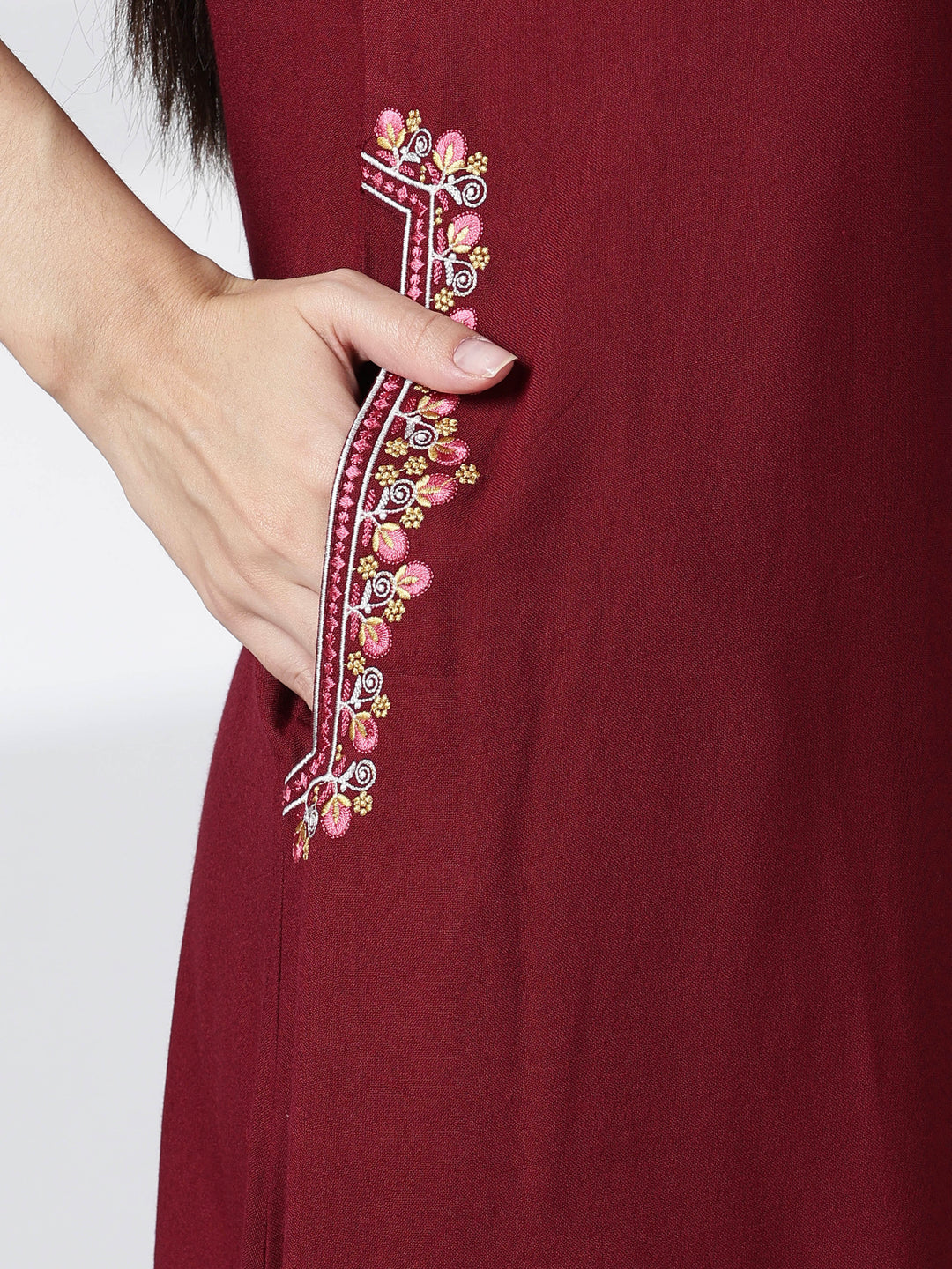 Regal maroon designer daily night wear for women