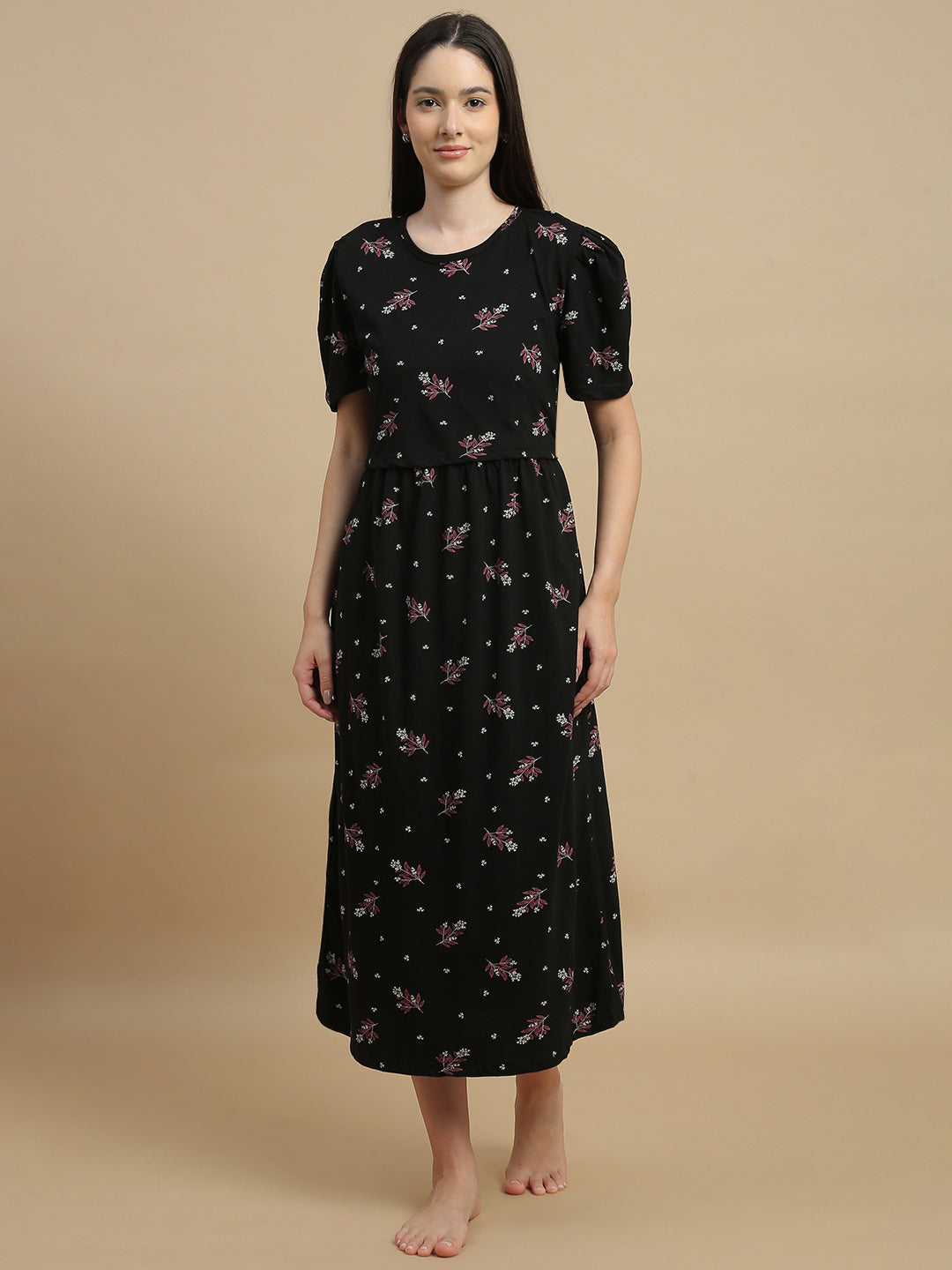 Soft floral maternity nighty for women online