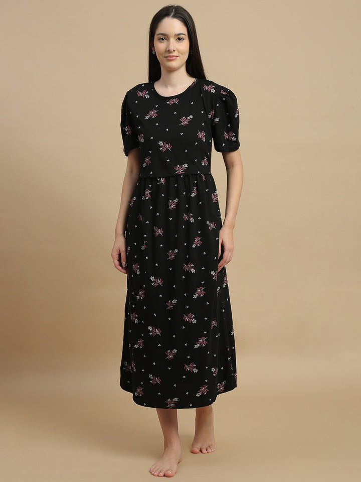 Soft floral maternity nighty for women online