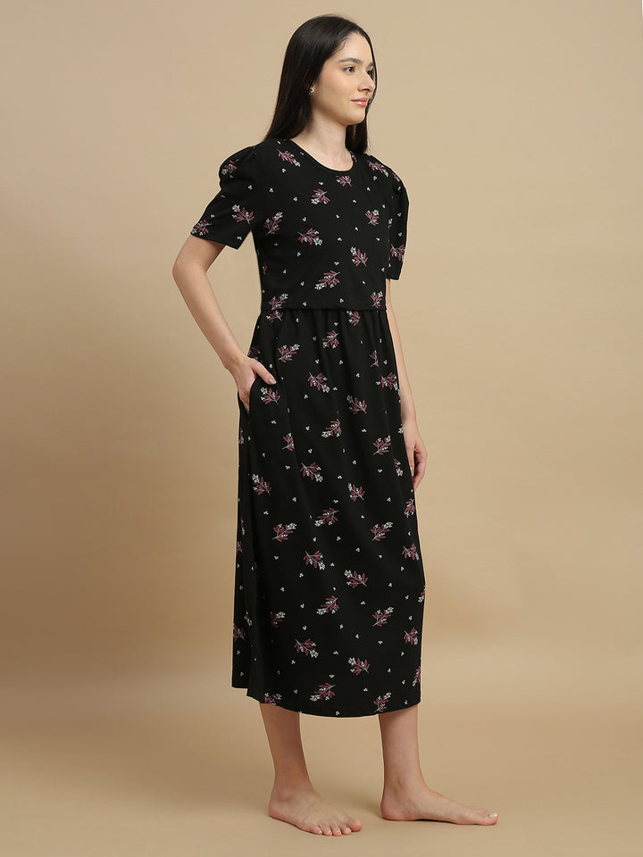 Soft floral maternity nighty for women online