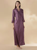 Satin Designer Nighty for Women with Lace Robe and Slip Set