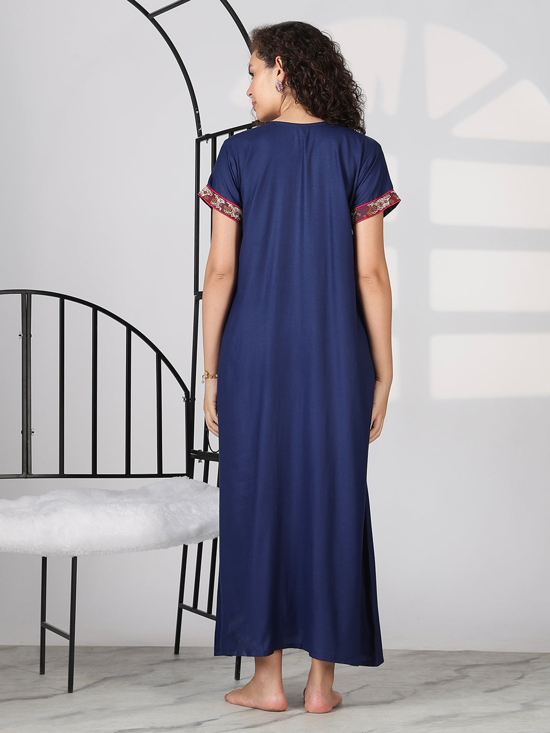 Alpine midnight blue heritage designer nighty for women