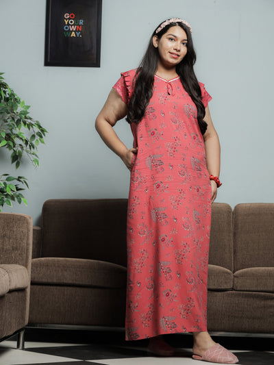 Viscose Designer Nighty Peach