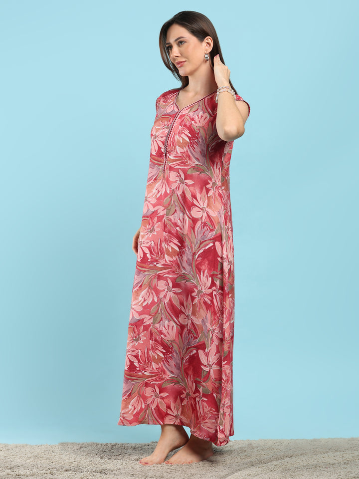 Elegant floral alpine nightdress for women online