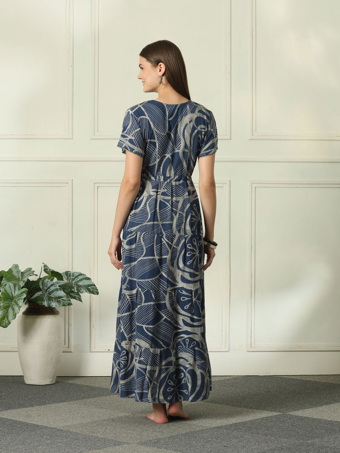 Alpine designer nighty for women with tiered hem online