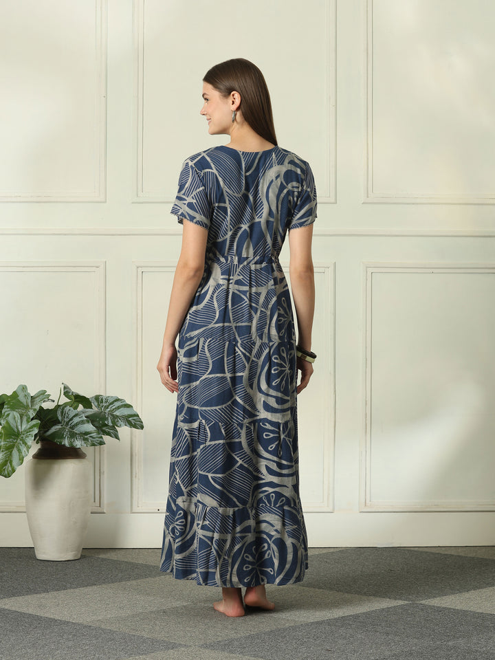 Alpine designer nighty for women with tiered hem online