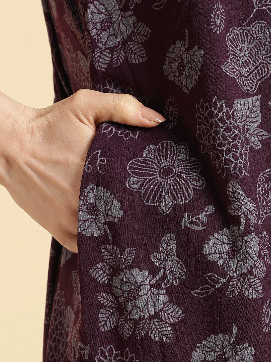 Serene purple crush cotton designer nightwear for women