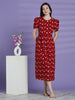 Dreamy Red Balloon Print Maternity Nighty Feeding Friendly