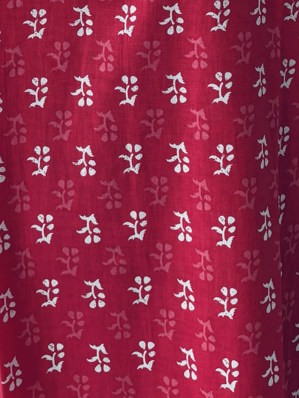 Red pure cotton floral nightydress for women online
