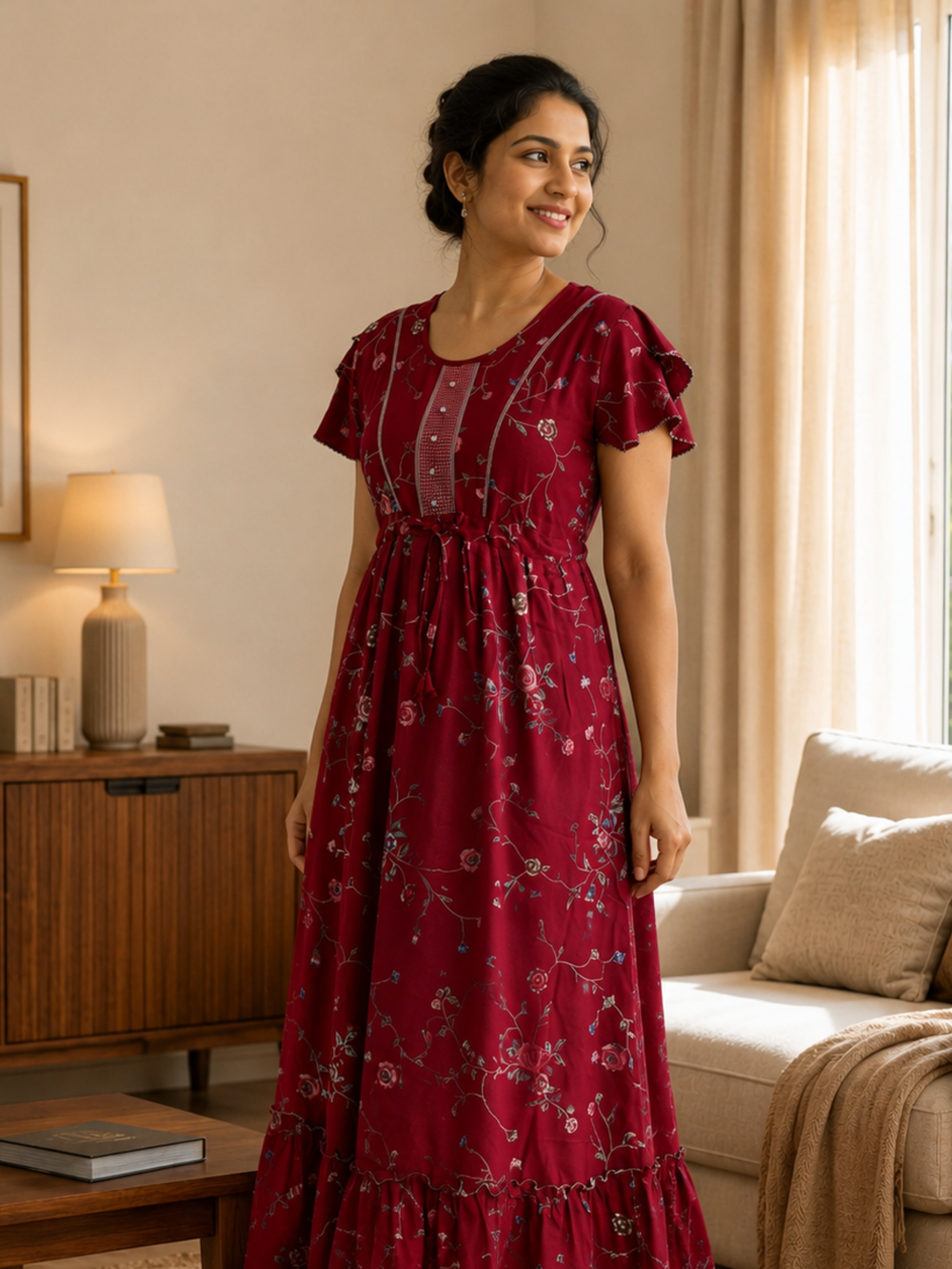 Floret ruby alpine everyday nighty for women online