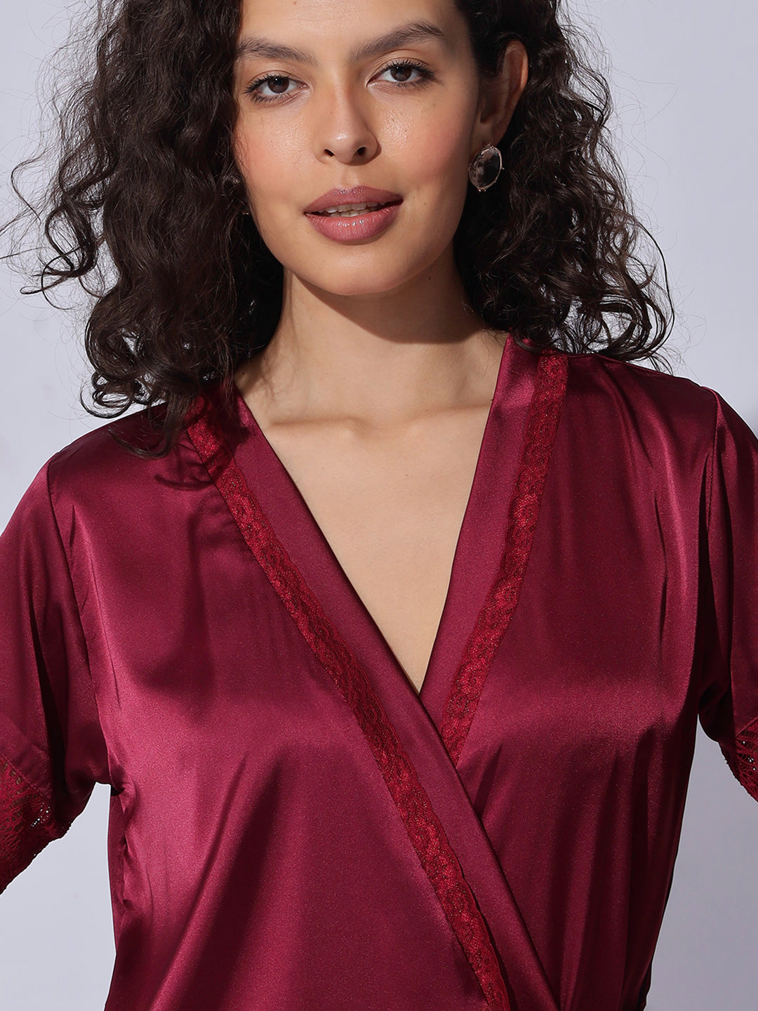 Shop Premium And Trendy Satin Robe Night Gown Set for Women 9shines label Shop Premium And Trendy Satin Robe Night Gown Set for Women 9shines label