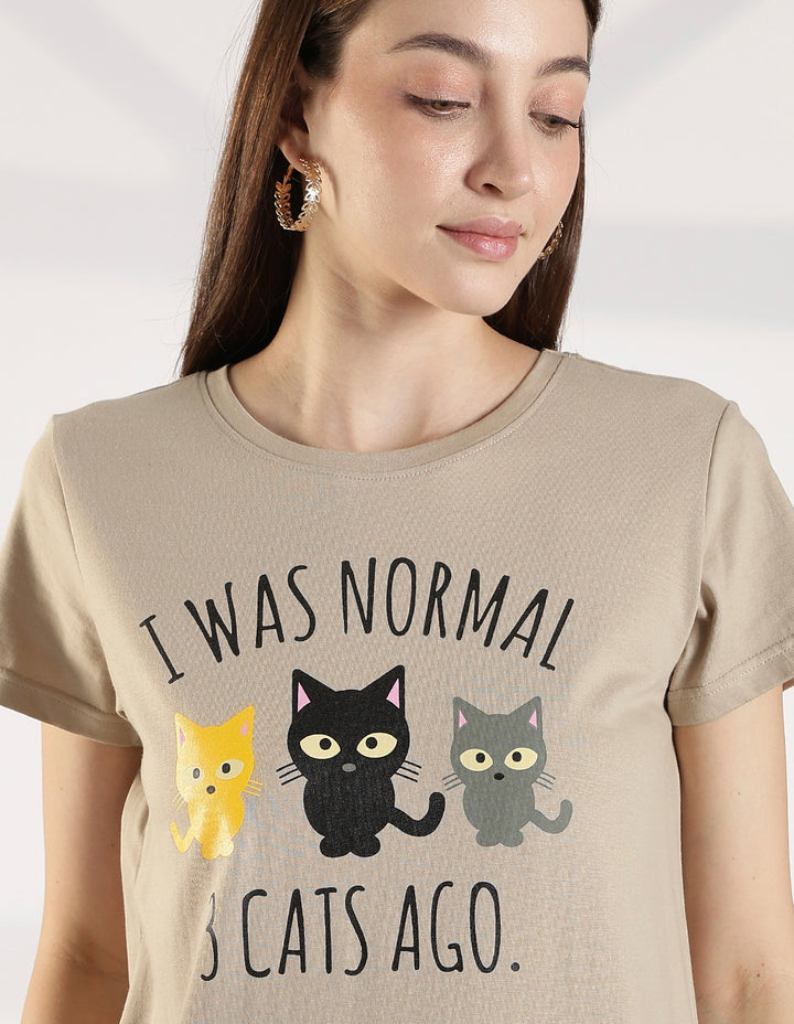 Best short nighty for women in cat print