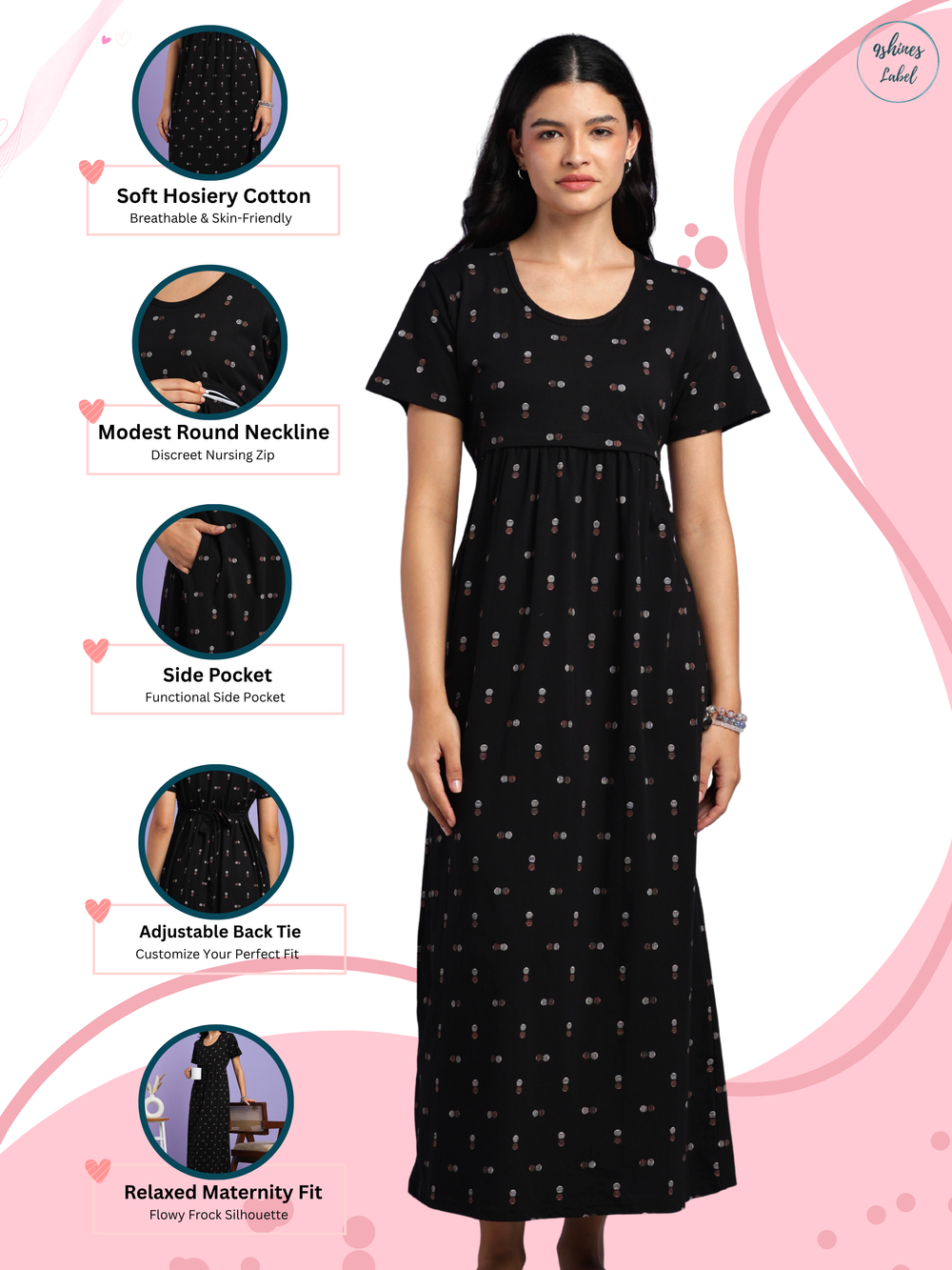 Soft hosiery cotton feeding nighty for women online