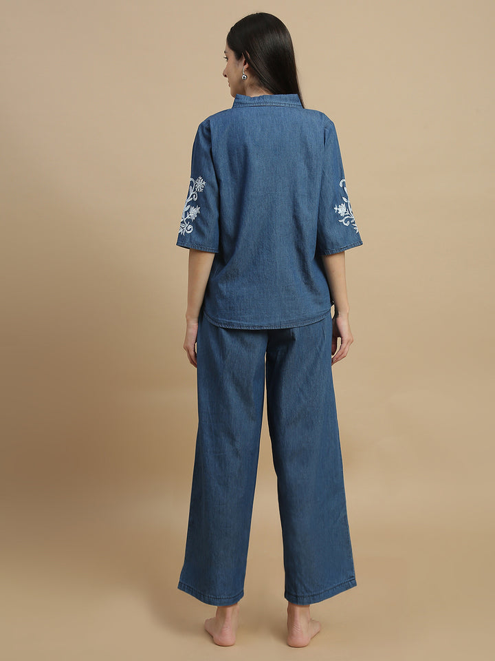 Denim co ord set for women casual travel wear online