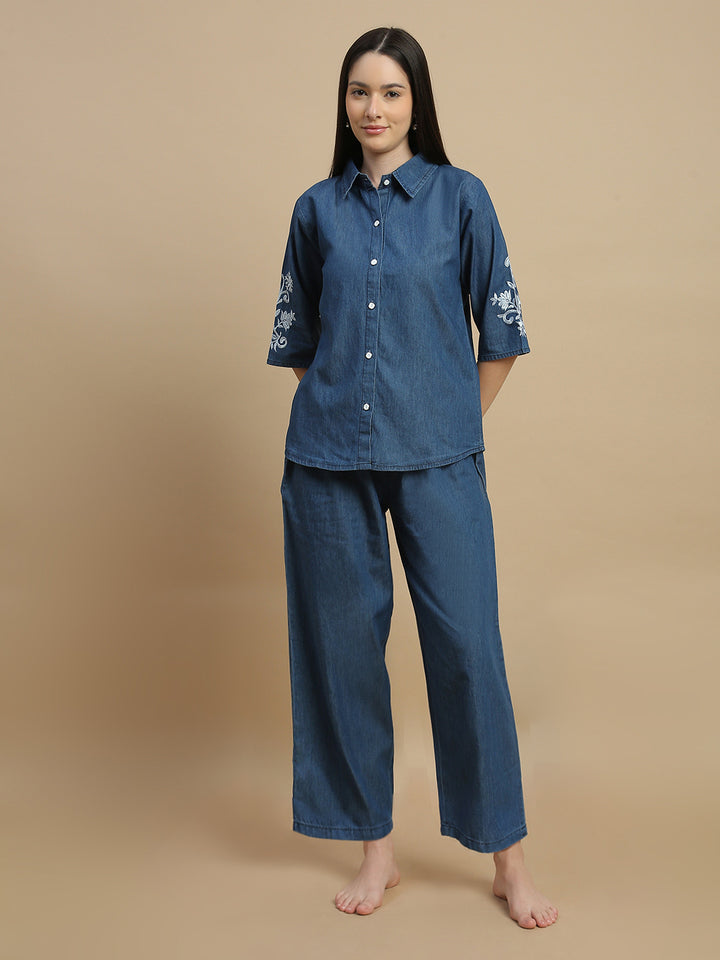 Denim co ord set for women casual travel wear online