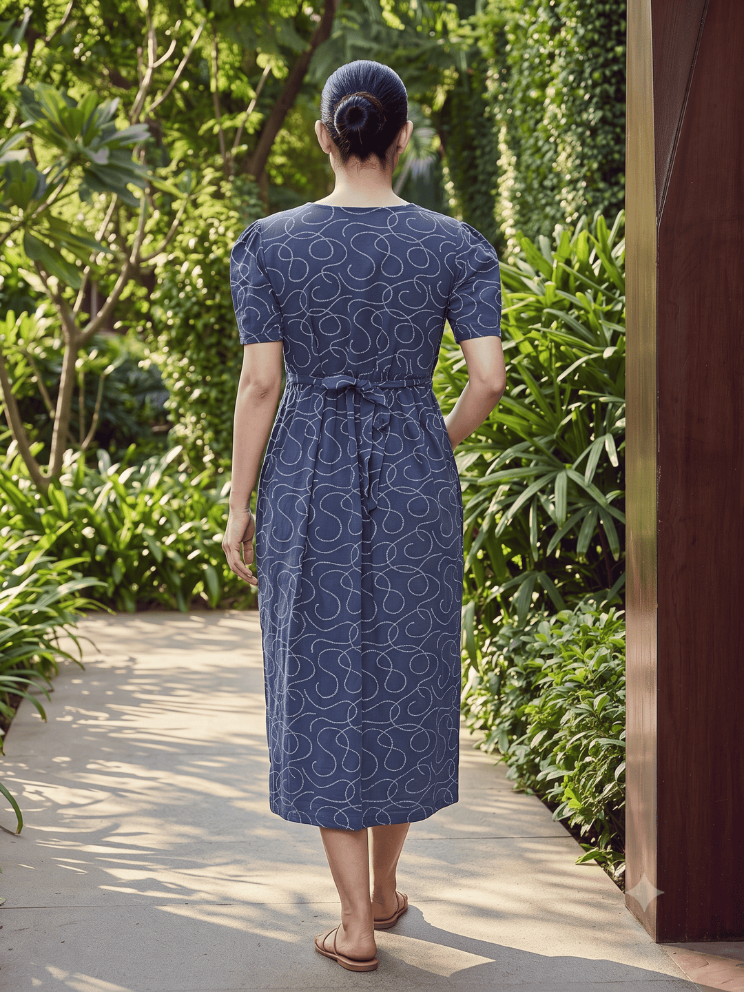 Grey floral zipless maternity nighty for women online
