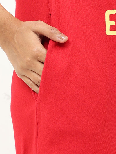 Hosiery Cotton Short Nighty Red