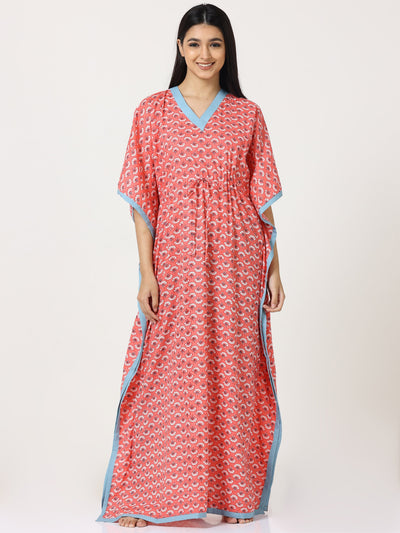 Orange Cotton Kaftan 