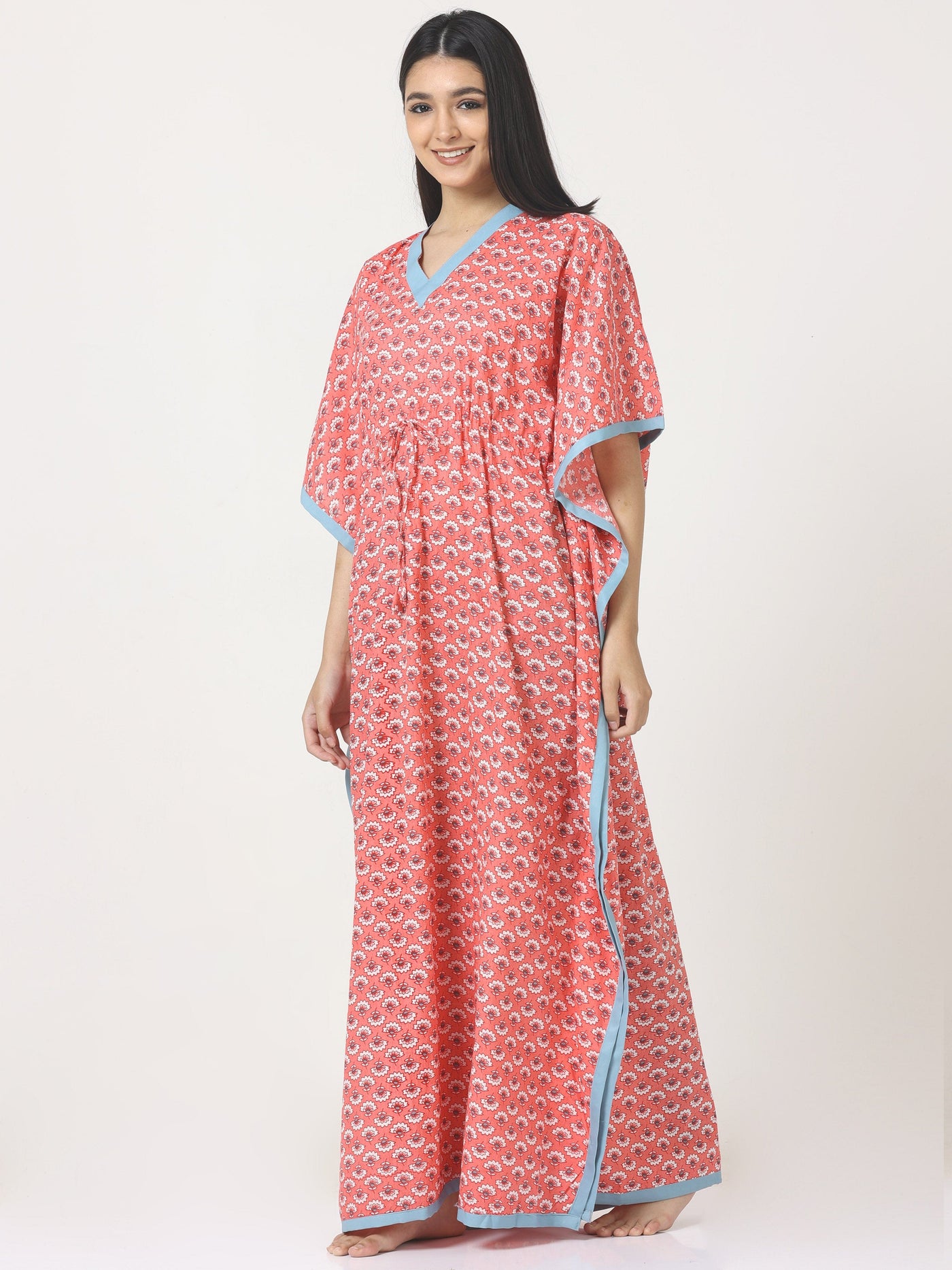 Orange Cotton Kaftan 