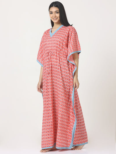 Orange Cotton Kaftan 