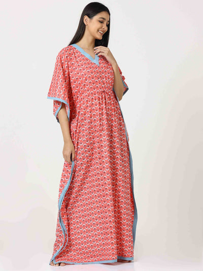 Orange Cotton Kaftan 
