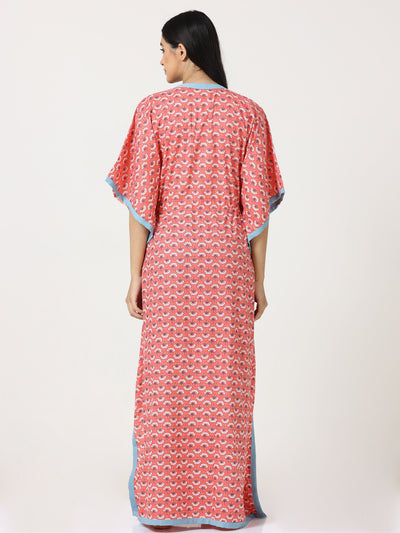 Orange Cotton Kaftan 