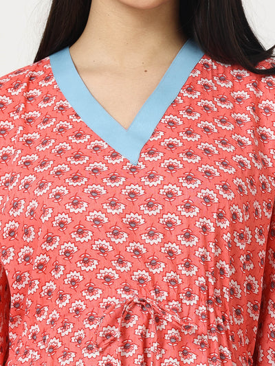 Orange Cotton Kaftan 