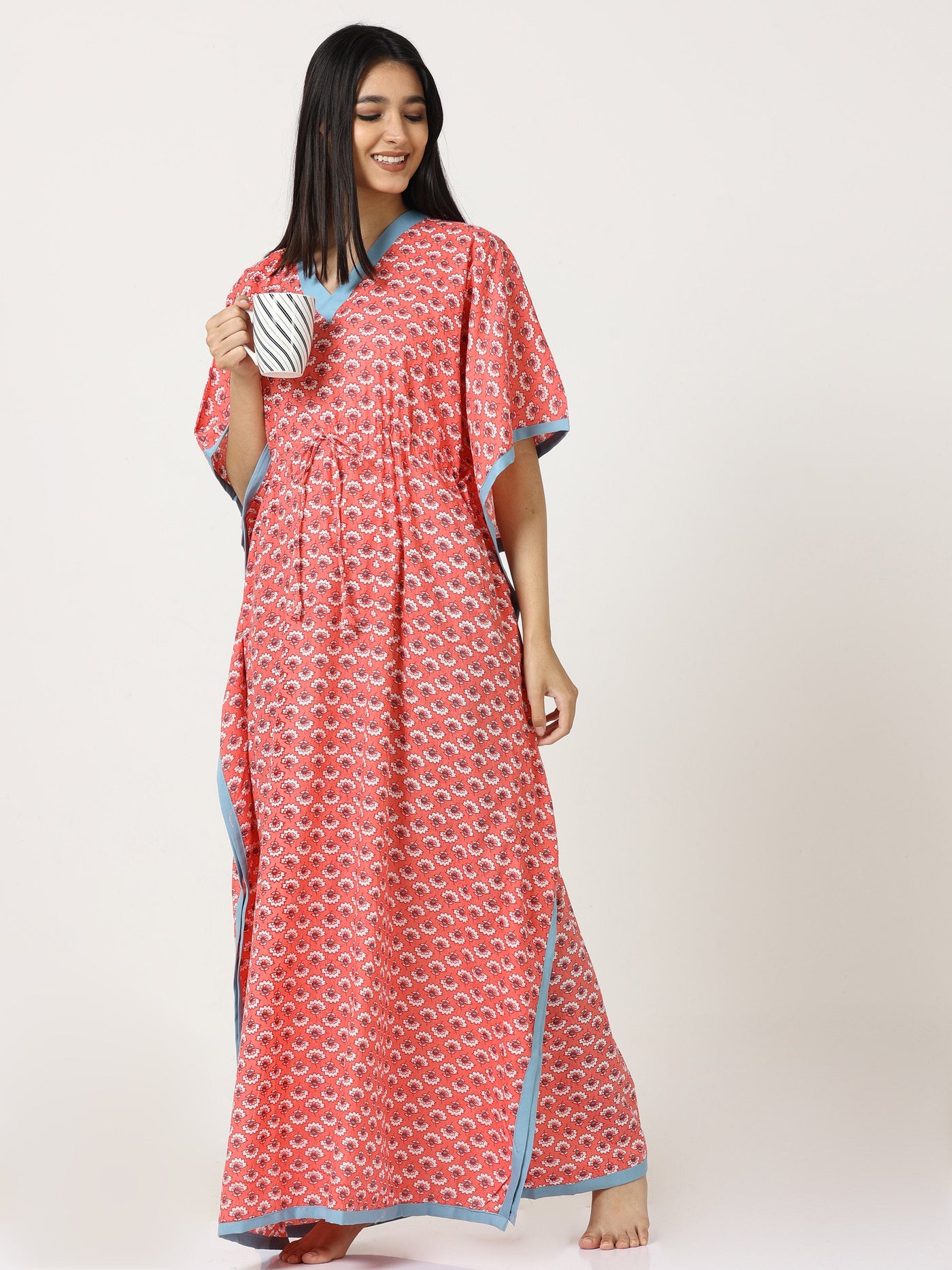 Orange Cotton Kaftan 