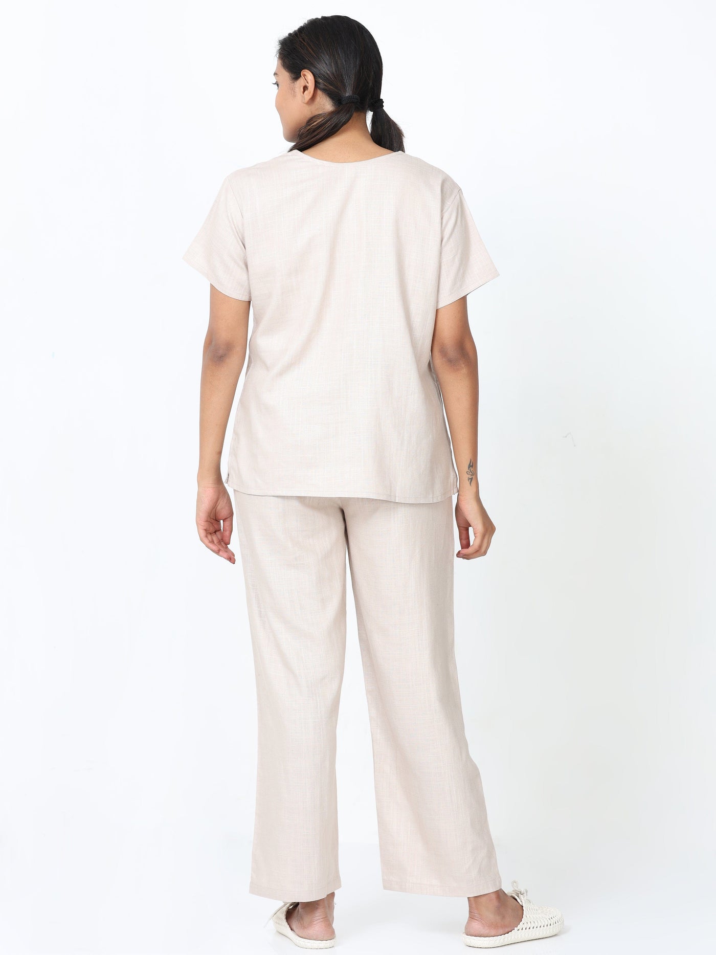 Linen Slub Co-ord Sets Oyster