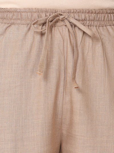 Linen Slub Co-ord Sets Brown