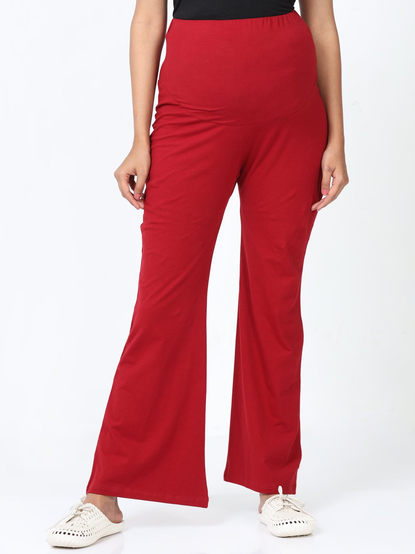 RED Cotton Maternity Plazo