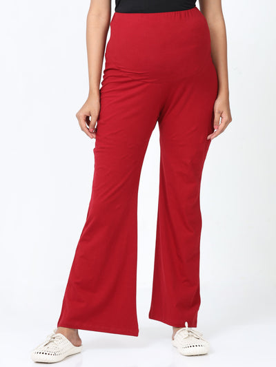 RED Cotton Maternity Plazo