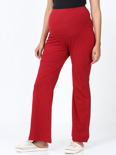 RED Cotton Maternity Plazo