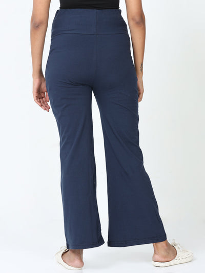 Navy Blue Cotton Maternity Plazo