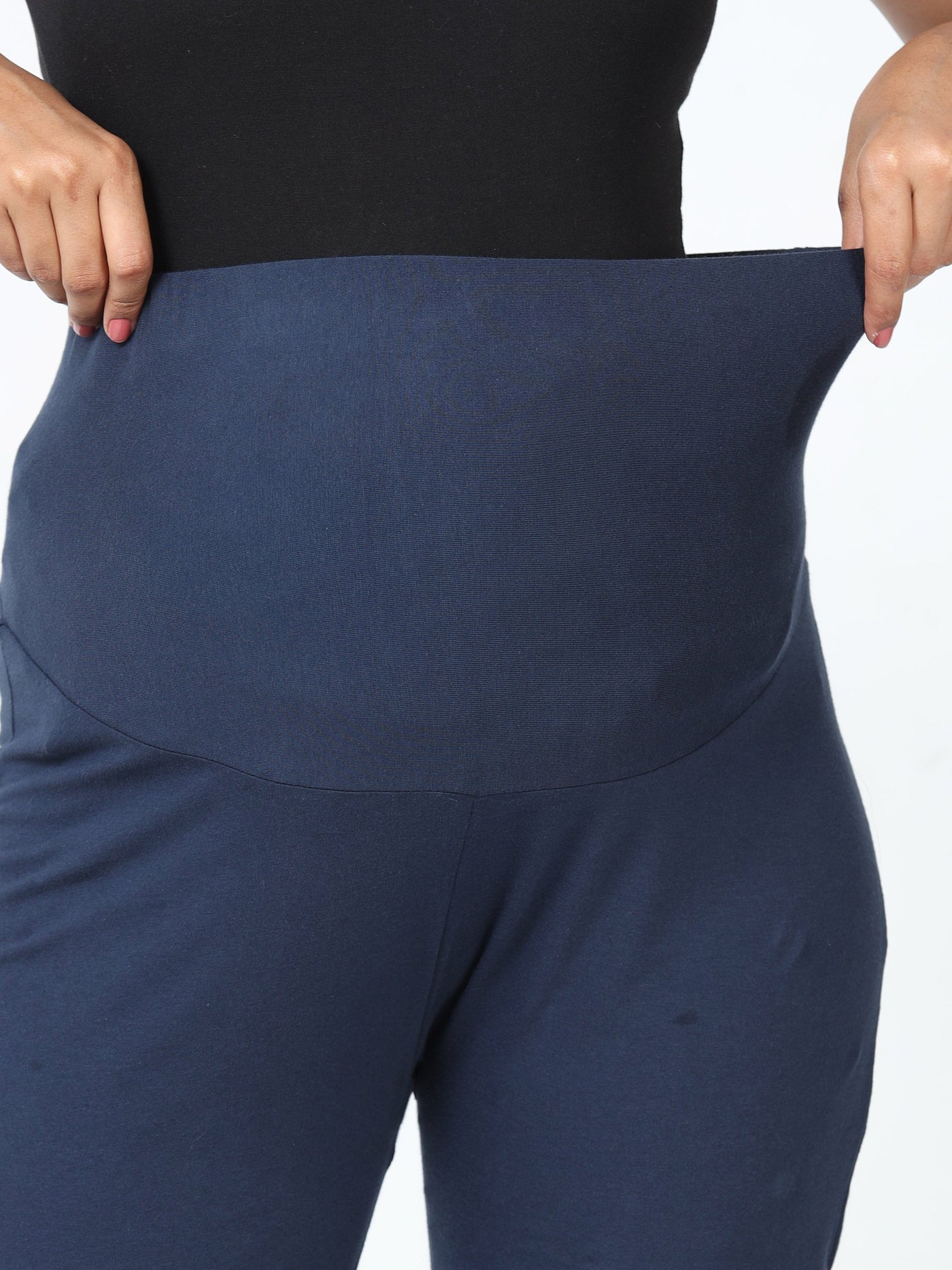 Navy Blue Cotton Maternity Plazo