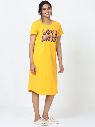 Hosiery Cotton Short Nighty Marigold