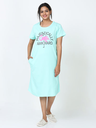 Hosiery Cotton Short Nighty Cayon