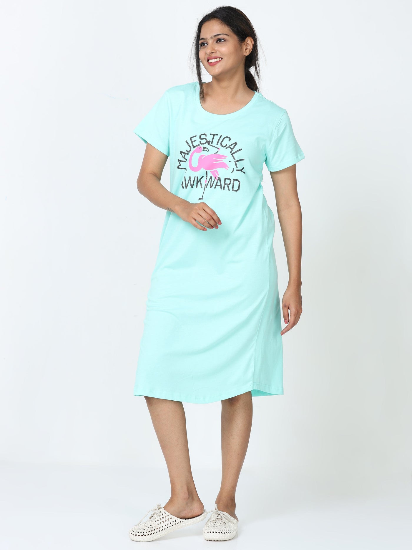 Hosiery Cotton Short Nighty Cayon