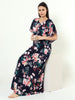Rayon Designer Nighty Navy Blue