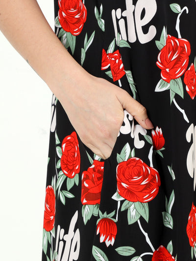 Rayon Designer Nighty Black