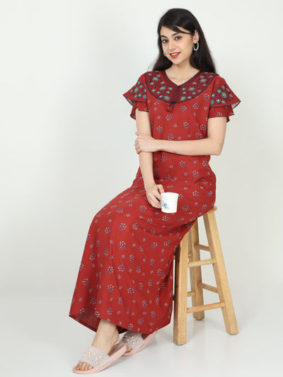 Rust Orange Alpine Designer Nighty