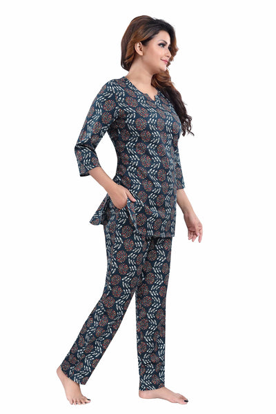 Pure Cotton Co-ord Sets Midnight Blue