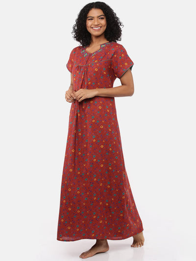 Orange Alpine Designer Nighty 