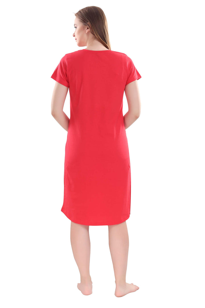  Short Nighty  Hosiery Cotton Short Nighty | Dark Peach- 9shines label 