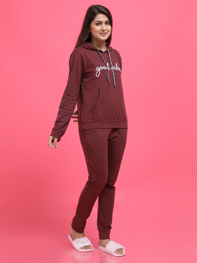 Hosiery Cotton Winter Track Suit Maroon