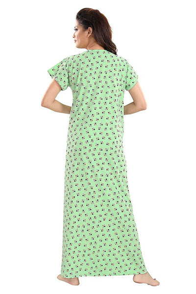 Green Cotton Maternity Nighty