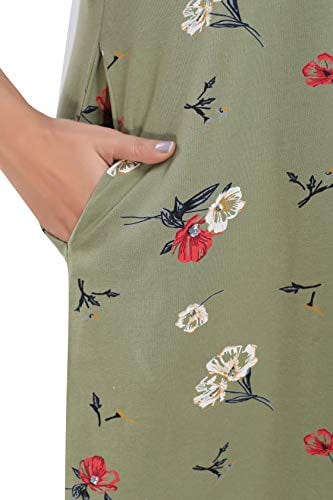 Light Green Hosiery Cotton Designer Nighty