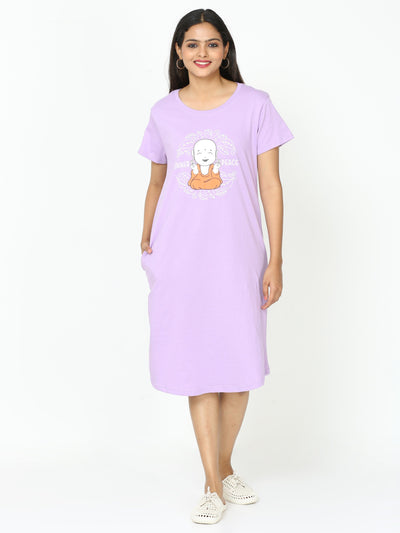 Hosiery Cotton Short Nighty New Iris