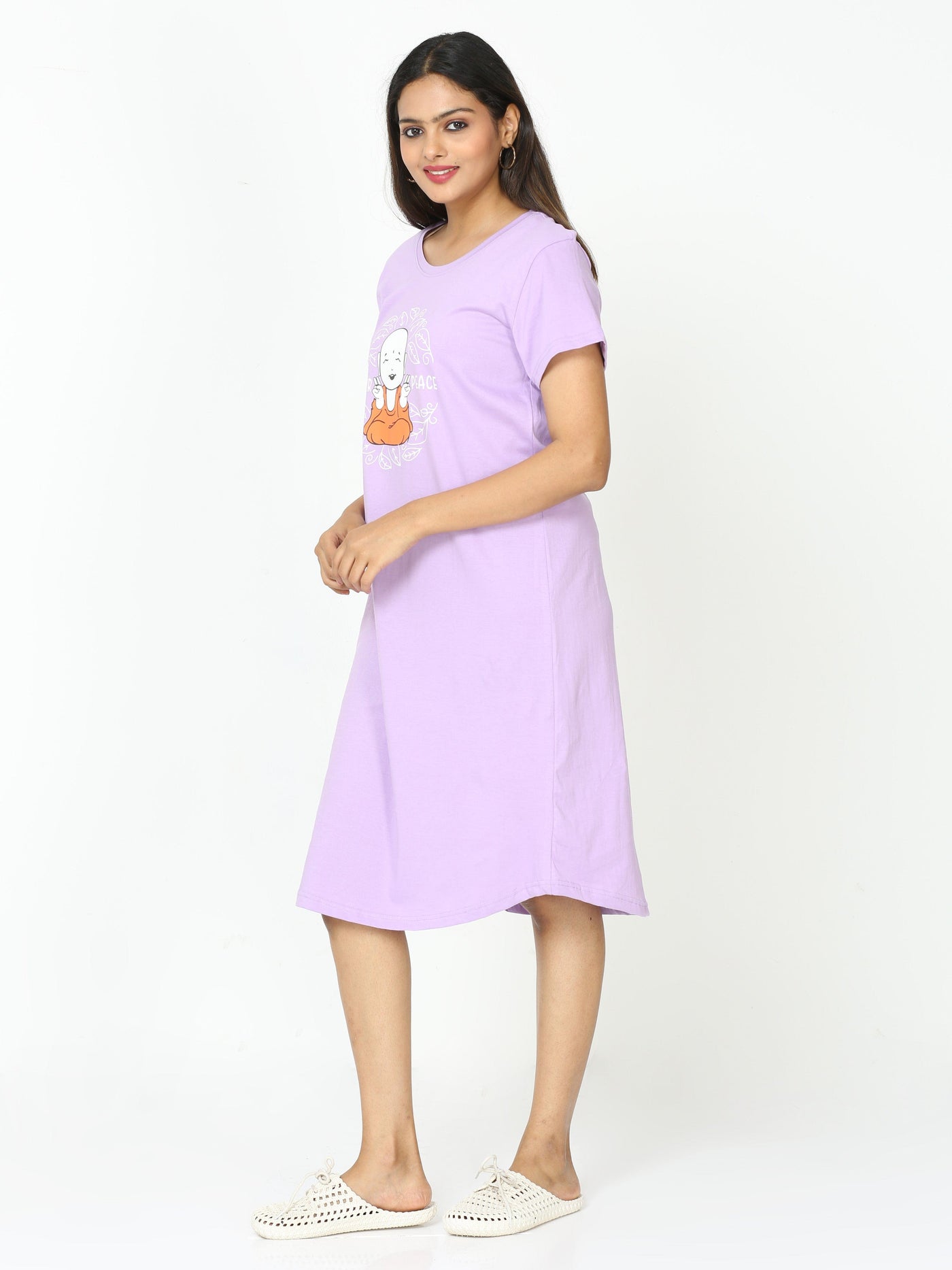Hosiery Cotton Short Nighty New Iris